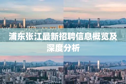 浦东张江最新招聘信息概览及深度分析