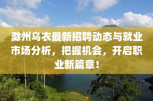 滁州乌衣最新招聘动态与就业市场分析，把握机会，开启职业新篇章！