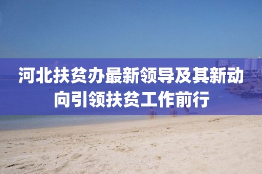 河北扶贫办最新领导及其新动向引领扶贫工作前行