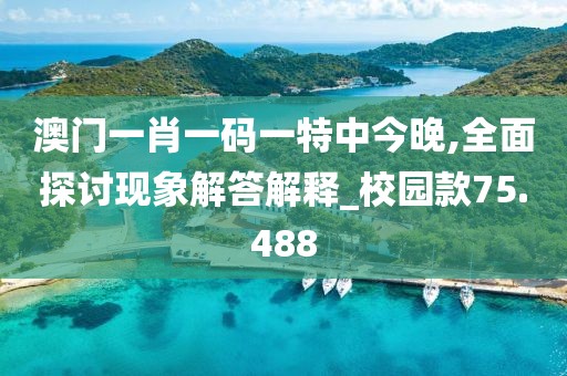 澳门一肖一码一特中今晚,全面探讨现象解答解释_校园款75.488