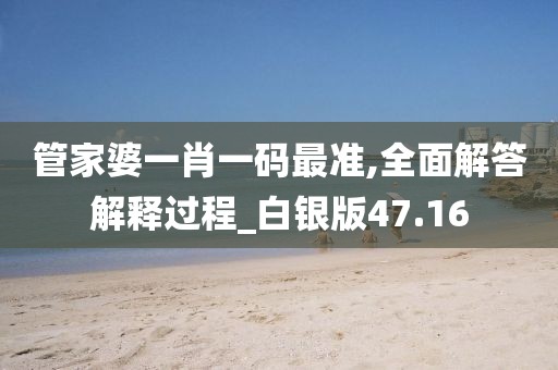 管家婆一肖一码最准,全面解答解释过程_白银版47.16