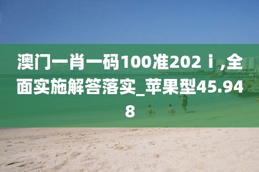澳门一肖一码100准202ⅰ,全面实施解答落实_苹果型45.948
