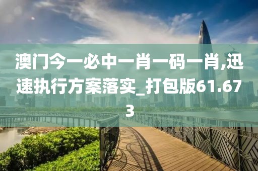 澳门今一必中一肖一码一肖,迅速执行方案落实_打包版61.673