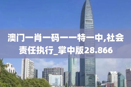澳门一肖一码一一特一中,社会责任执行_掌中版28.866