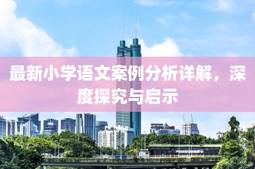 最新小学语文案例分析详解，深度探究与启示