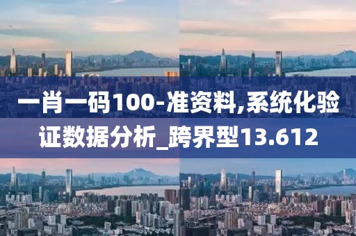 一肖一码100-准资料,系统化验证数据分析_跨界型13.612