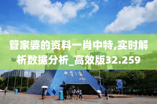 管家婆的资料一肖中特,实时解析数据分析_高效版32.259