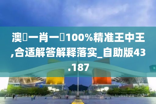 澳門一肖一碼100%精准王中王,合适解答解释落实_自助版43.187