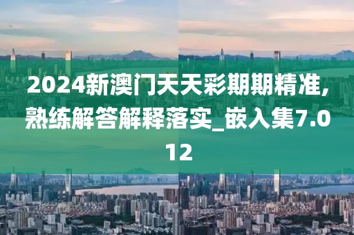 2024新澳门天天彩期期精准,熟练解答解释落实_嵌入集7.012