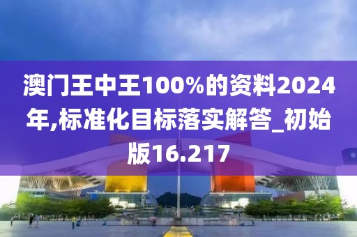 澳门王中王100%的资料2024年,标准化目标落实解答_初始版16.217