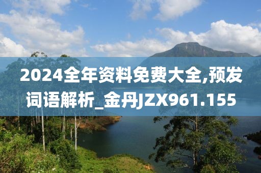 2024全年资料免费大全,预发词语解析_金丹JZX961.155