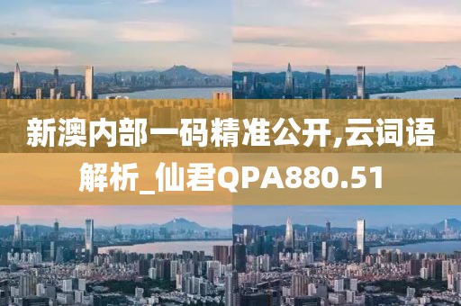 新澳内部一码精准公开,云词语解析_仙君QPA880.51