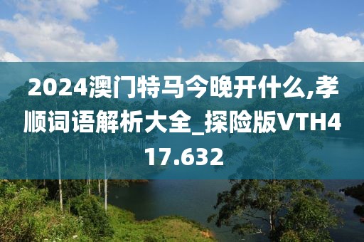 2024澳门特马今晚开什么,孝顺词语解析大全_探险版VTH417.632