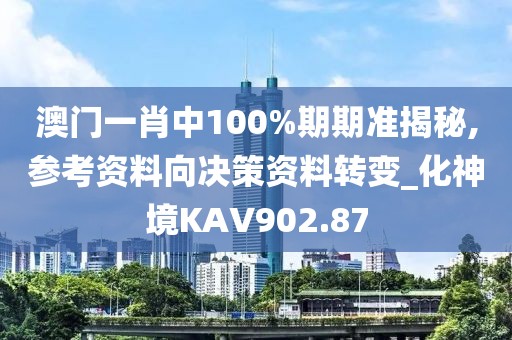 澳门一肖中100%期期准揭秘,参考资料向决策资料转变_化神境KAV902.87