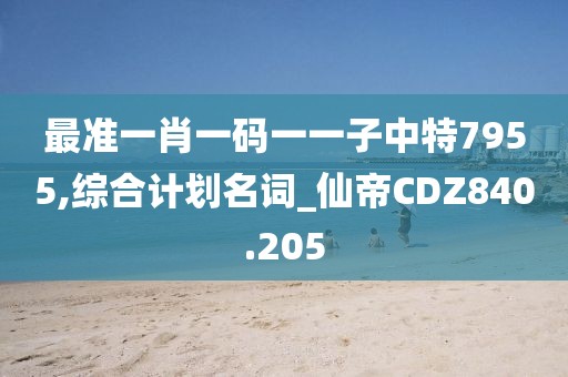最准一肖一码一一子中特7955,综合计划名词_仙帝CDZ840.205