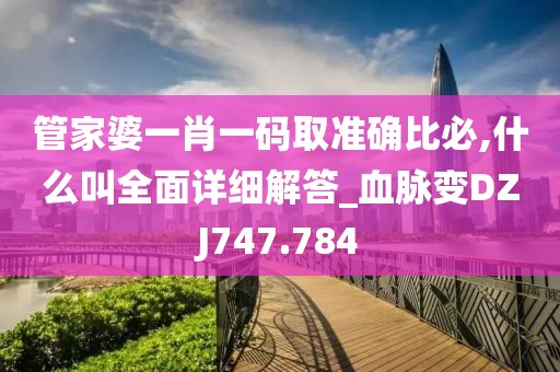 管家婆一肖一码取准确比必,什么叫全面详细解答_血脉变DZJ747.784