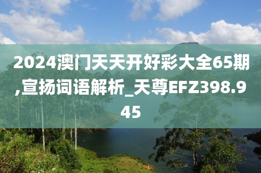 2024澳门天天开好彩大全65期,宣扬词语解析_天尊EFZ398.945