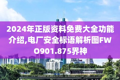 2024年正版资料免费大全功能介绍,电厂安全标语解析图FWO901.875界神
