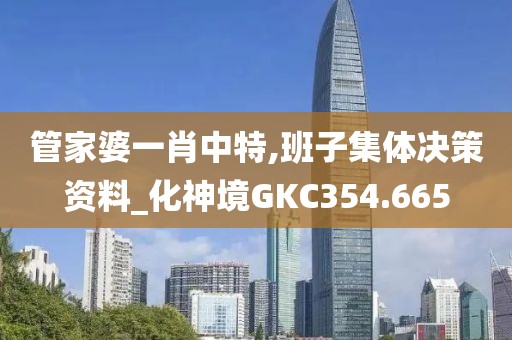 管家婆一肖中特,班子集体决策资料_化神境GKC354.665