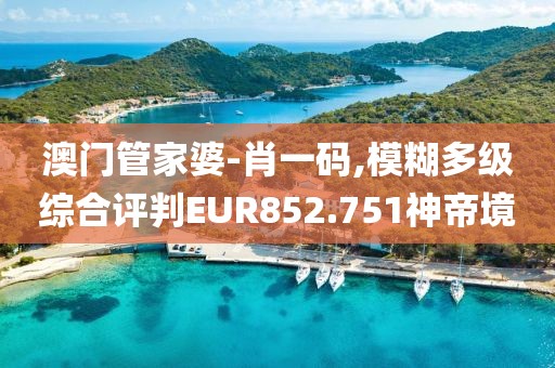 澳门管家婆-肖一码,模糊多级综合评判EUR852.751神帝境