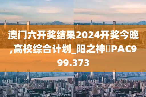 澳门六开奖结果2024开奖今晚,高校综合计划_阳之神衹PAC999.373