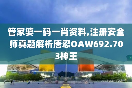 管家婆一码一肖资料,注册安全师真题解析唐忍OAW692.703神王