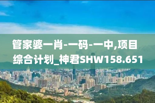 管家婆一肖-一码-一中,项目  综合计划_神君SHW158.651