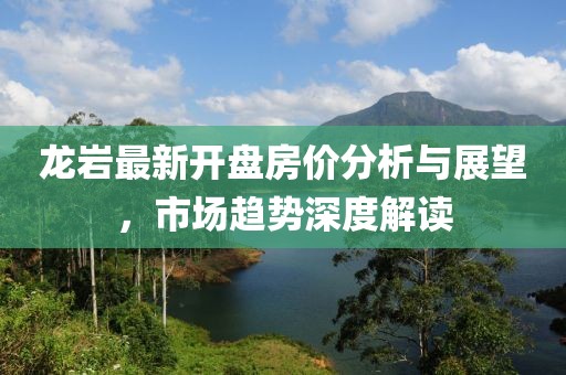 龙岩最新开盘房价分析与展望，市场趋势深度解读