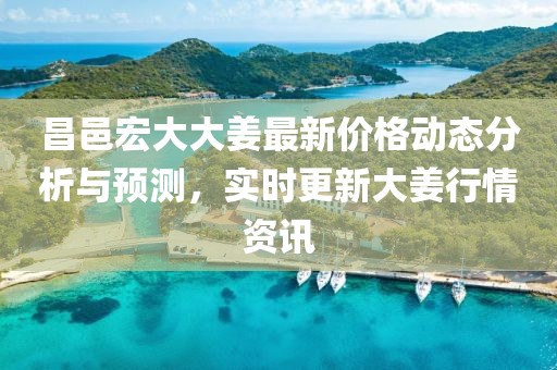 昌邑宏大大姜最新价格动态分析与预测，实时更新大姜行情资讯