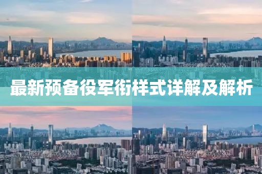 最新预备役军衔样式详解及解析
