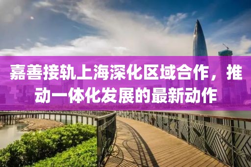 嘉善接轨上海深化区域合作，推动一体化发展的最新动作