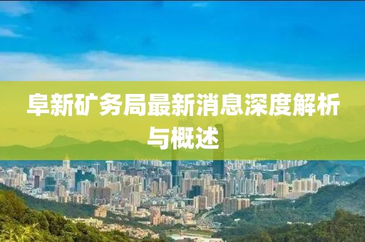 阜新矿务局最新消息深度解析与概述