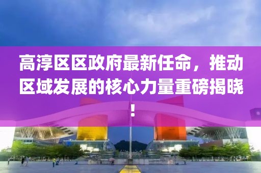 高淳区区政府最新任命，推动区域发展的核心力量重磅揭晓！