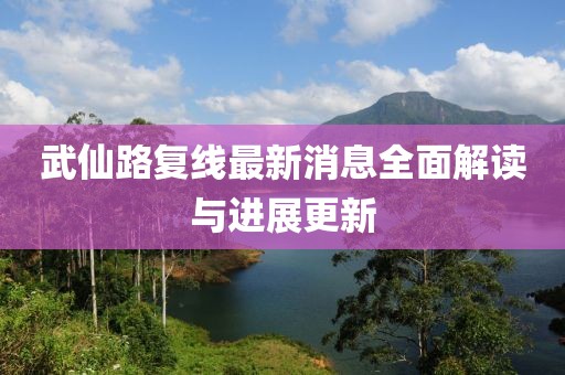武仙路复线最新消息全面解读与进展更新