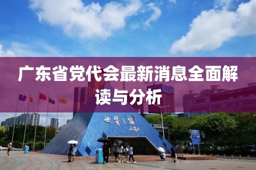 广东省党代会最新消息全面解读与分析