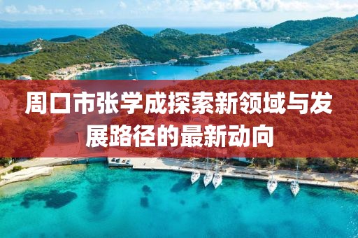 周口市张学成探索新领域与发展路径的最新动向