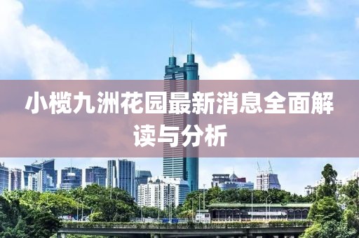 小榄九洲花园最新消息全面解读与分析