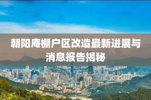 朝阳庵棚户区改造最新进展与消息报告揭秘