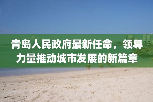 青岛人民政府最新任命，领导力量推动城市发展的新篇章