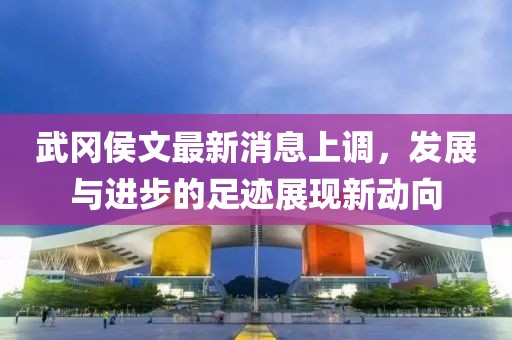 武冈侯文最新消息上调，发展与进步的足迹展现新动向