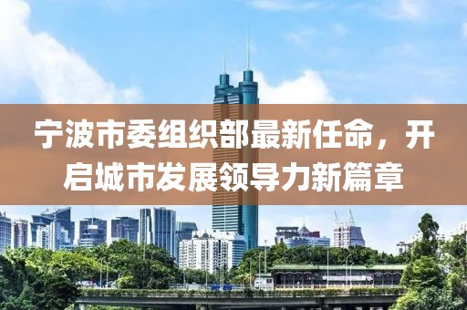 宁波市委组织部最新任命，开启城市发展领导力新篇章