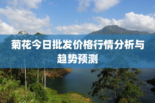 菊花今日批发价格行情分析与趋势预测
