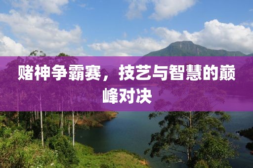 赌神争霸赛，技艺与智慧的巅峰对决