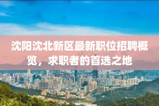 沈阳沈北新区最新职位招聘概览，求职者的首选之地