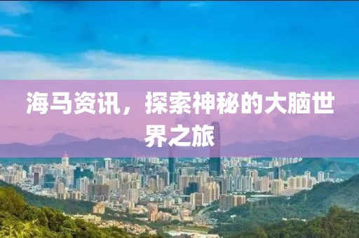 海马资讯，探索神秘的大脑世界之旅