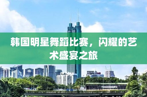 韩国明星舞蹈比赛，闪耀的艺术盛宴之旅