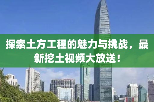 探索土方工程的魅力与挑战，最新挖土视频大放送！