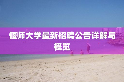 偃师大学最新招聘公告详解与概览