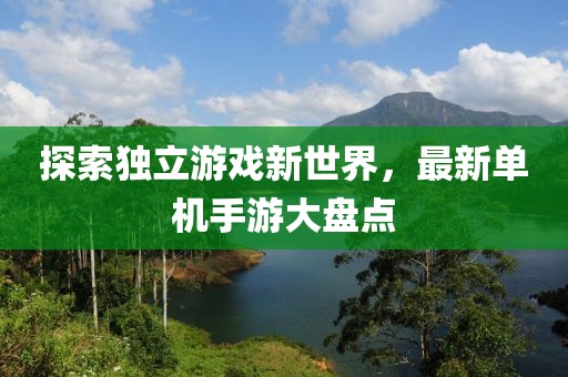 探索独立游戏新世界，最新单机手游大盘点