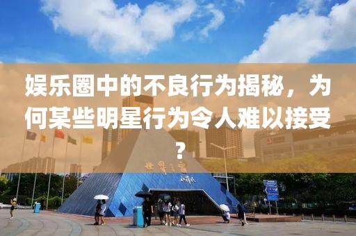 娱乐圈中的不良行为揭秘，为何某些明星行为令人难以接受？